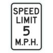 Speed Limit 5 M.P.H. Signs
