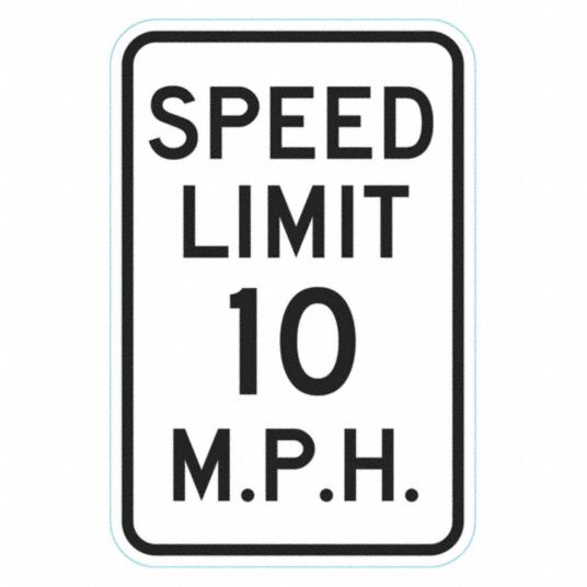 LYLE Traffic Sign: 18 in x 12 in Nominal Sign Size, Aluminum, 0.063 in ...