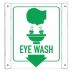 Eye Wash W Symbol & Down Arrow Signs