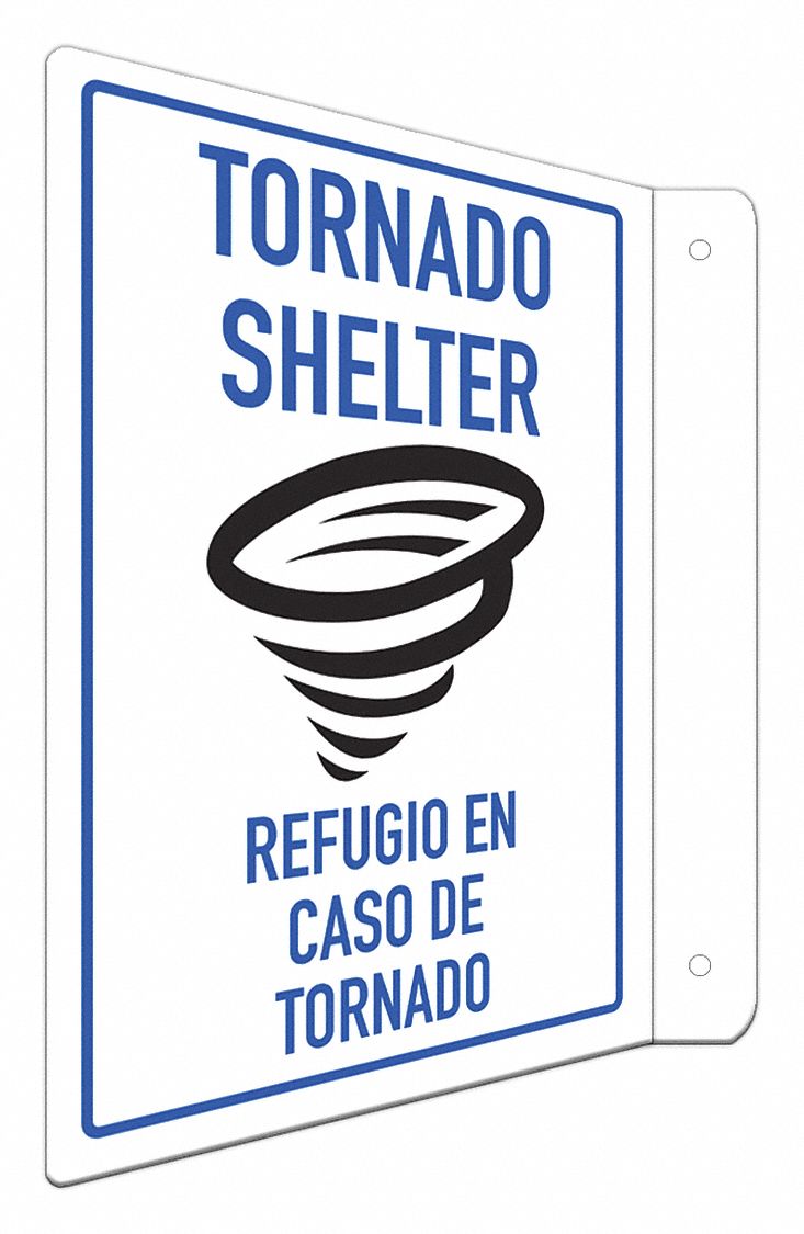Reflective Emergency Shelter Sign: Aluminum, Mounting Holes Sign Mounting, Engineer Grade