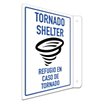L-Shape Projection Tornado Shelter/Refugio Contra Tornados Signs image