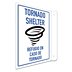 L-Shape Projection Tornado Shelter/Refugio Contra Tornados Signs