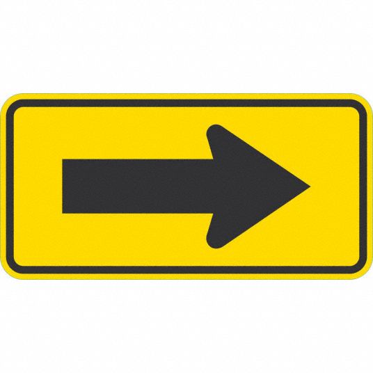 LYLE Directional Sign: 12 in x 24 in Nominal Sign Size, Aluminum, 0.080 ...