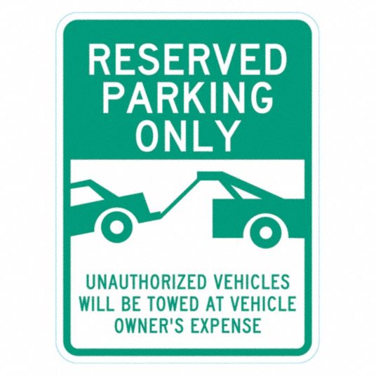 24 in x 18 in Nominal Sign Size, Aluminum, Parking Sign - 484N03|T1 ...