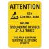 Attention ESD Control Area Wear Grounding Devices At All Times This Area Contains Sensitive Electronic Devices Signs