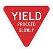 Triangle Yield Proceed Slowly Signs image