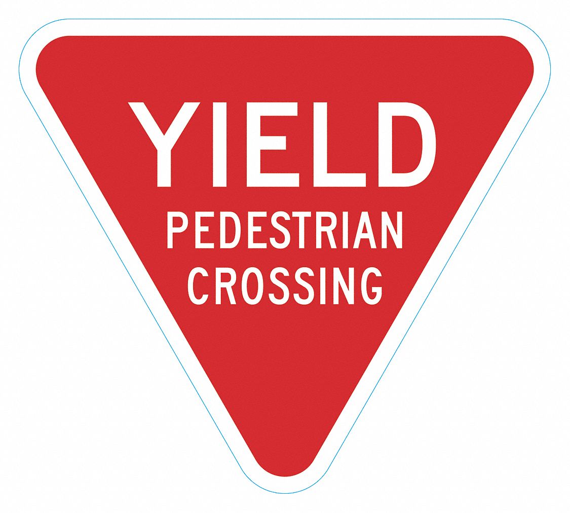 Pedestrian and Bicycle Control "Traffic Sign" : Aluminum, Mounting Holes Sign Mounting