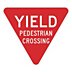 Triangle Yield Pedestrian Crossing Signs
