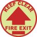 Keep Clear Fire Exit Floor Signs