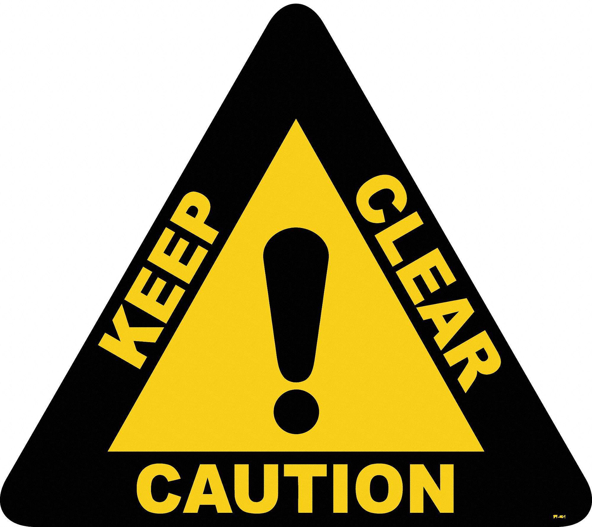 Anti-Slip Floor Sign: Vinyl, Adhesive Sign Mounting, 15 in x 15 in Nominal Sign Size, 0.012 in Thick