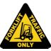 Triangle Forklift Traffic Only Floor Signs