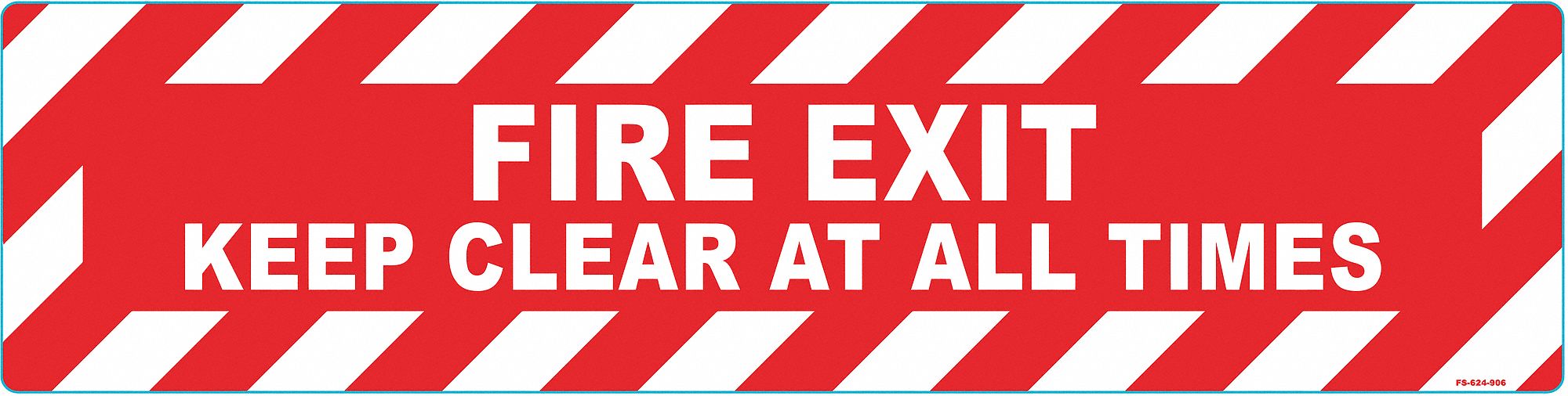 PNAU PLNCHR,FIRE EXIT,KEEP CLRS,6POX24PO