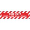 Fire Exit, Keep Clear At All Times Floor Signs