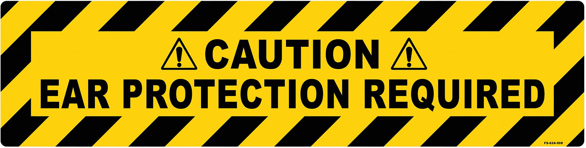 Anti-Slip Floor Sign, 6 in x 24 in, Vinyl