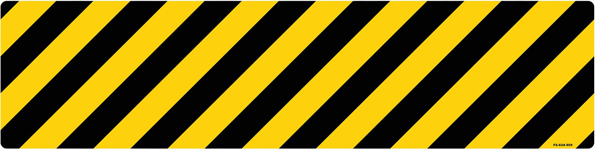 STRANCO INC Floor Sign, Hazard Stripes, Rectangle, 24 in Width, 6 in ...