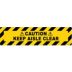 Caution, Keep Aisle Clear Floor Signs