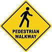 Pedestrian Walkway Floor Signs image