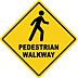 Pedestrian Walkway Floor Signs