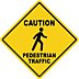Caution, Pedestrian Traffic Floor Signs