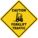 ANTI-SLIP FLOOR SIGN, VINYL, ADHESIVE MOUNT, 17 IN X 17 IN NOMINAL SIGN SIZE, 0.012 IN THICK, CAUTION FORKLIFT TRAFFIC