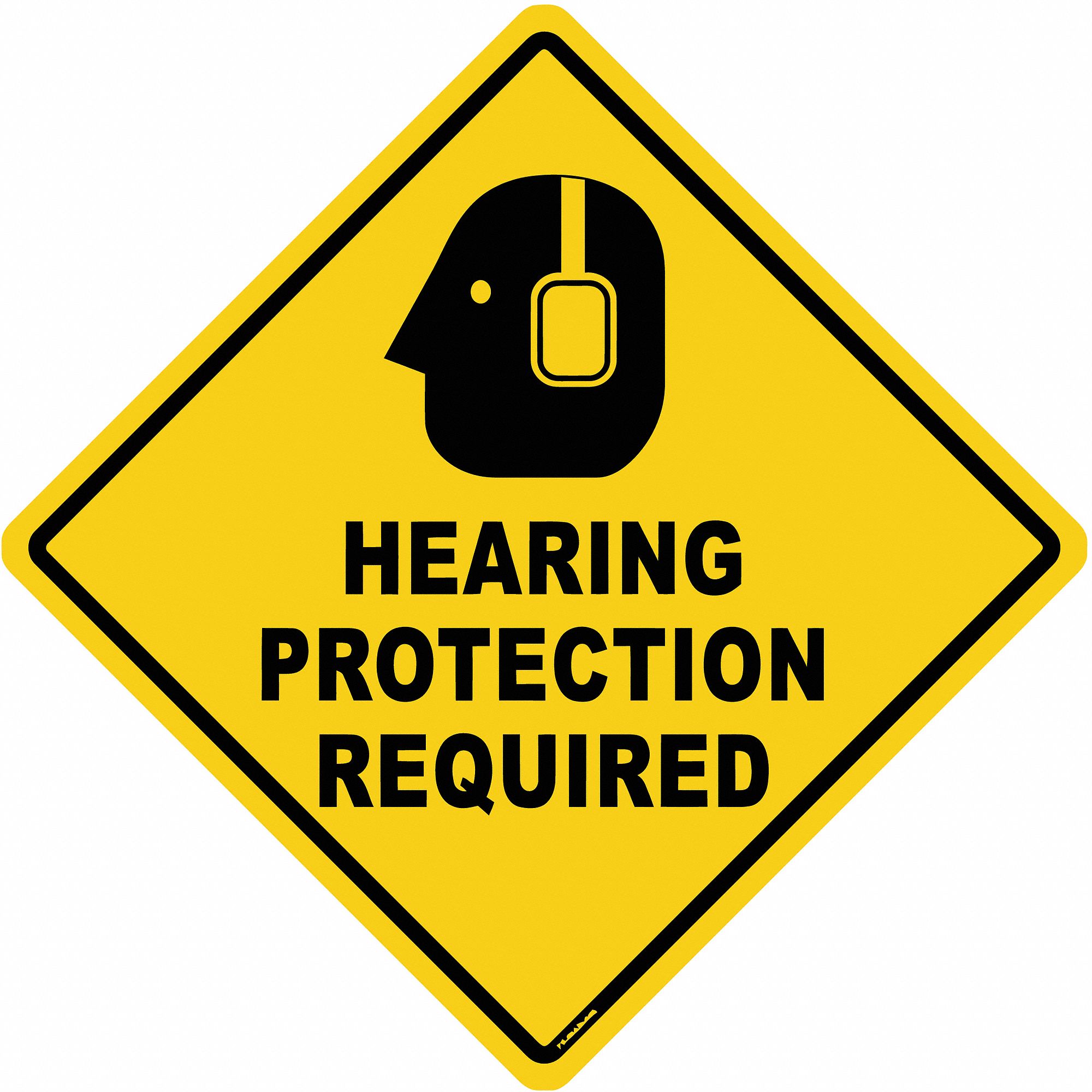 Anti-Slip Floor Sign, 17 in x 17 in, Vinyl