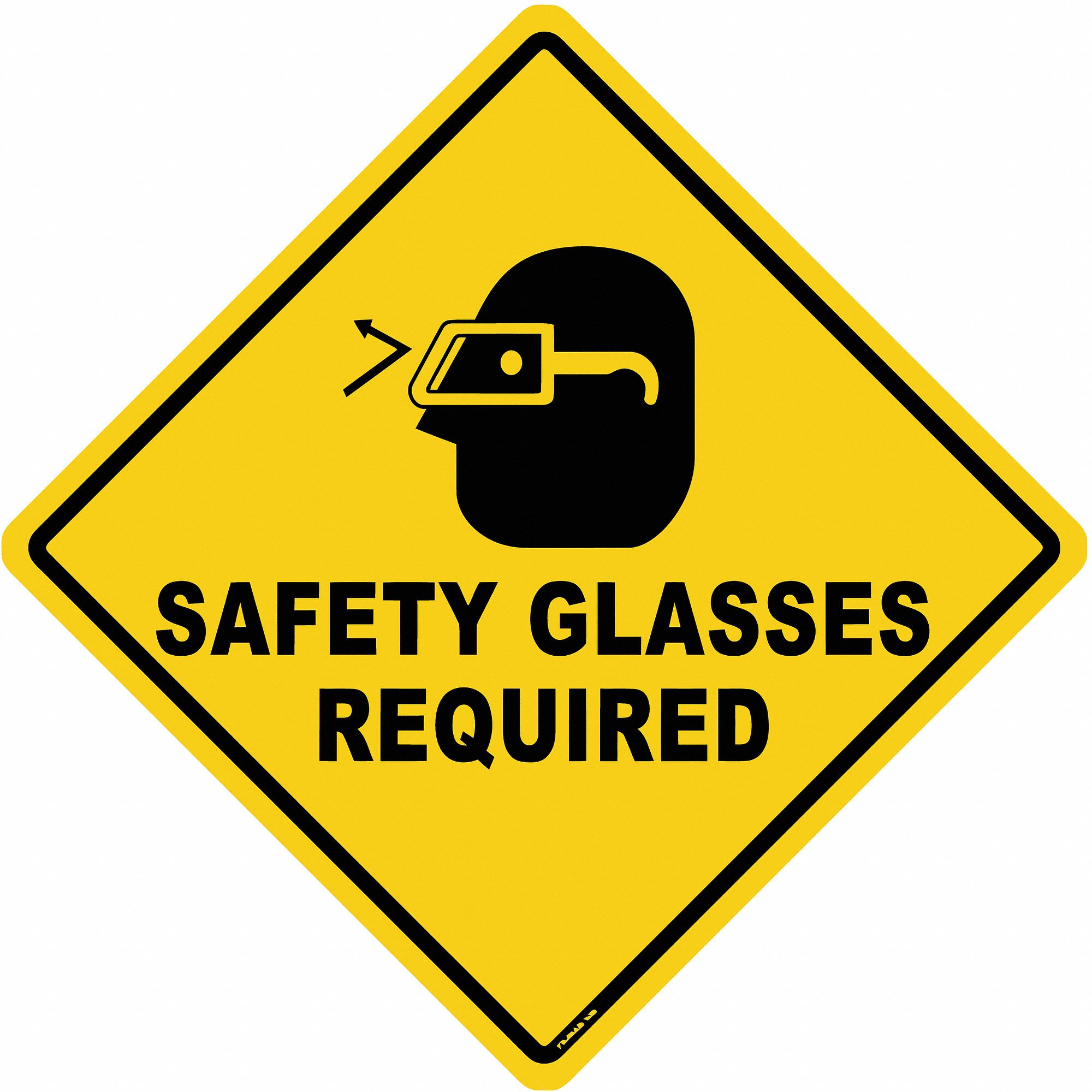 FLOOR SIGN,17" W,17" H,BLACK/YELLOW