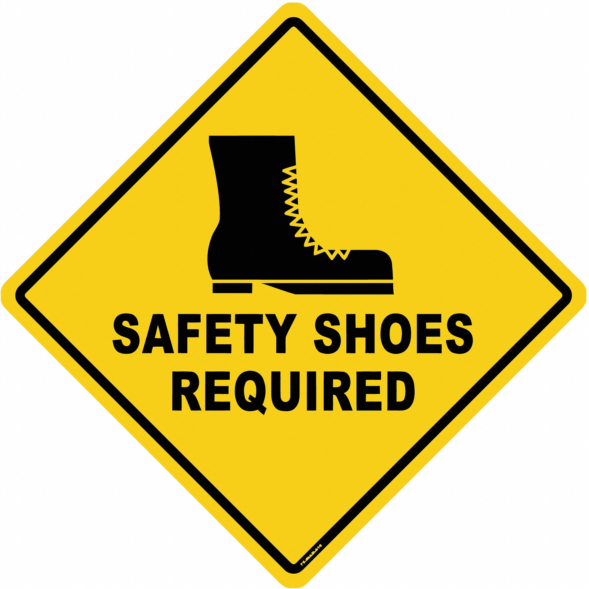 FLOOR SIGN,17" W,17" H,BLACK/YELLOW