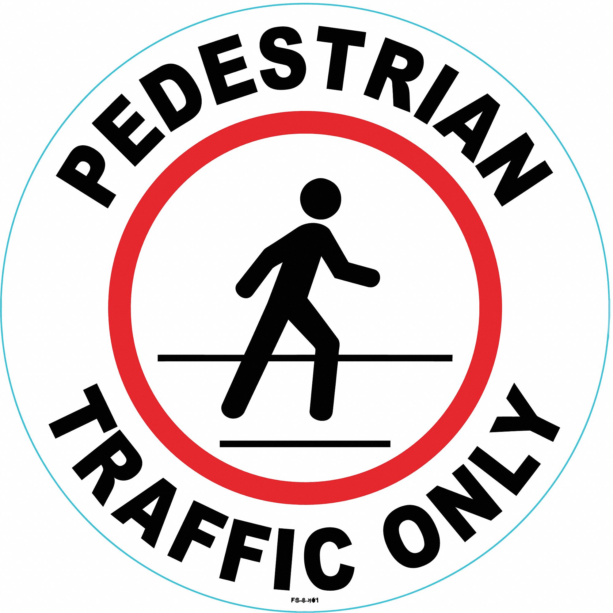 ANTI-SLIP FLOOR SIGN, VINYL, ADHESIVE MOUNT, 8 IN X 8 IN NOMINAL SIGN SIZE, 2 PK, PEDESTRIAN TRAFFIC ONLY