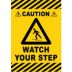 Caution, Watch Your Step Floor Signs