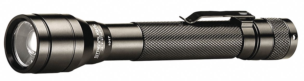 HANDHELD FLASHLIGHT, 250 LUMENS, 6 HR RUN TIME AT MAX BRIGHTNESS, BLACK, ALUMINUM