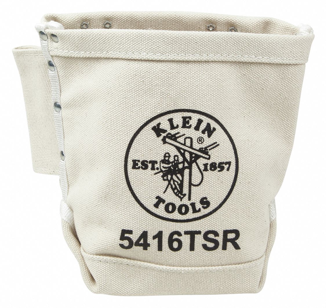 KLEIN TOOLS 5416TSR Tan,Tool Pouch,Canvas PK 5