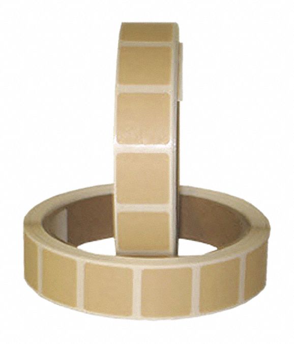Repair Sticker: Repair Sticker, 1 in Ht, 7/8 in Wd, Tan, 50 PK