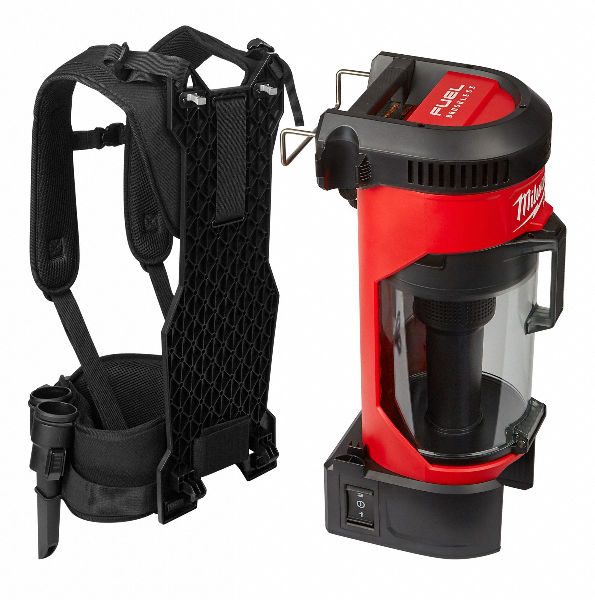 MILWAUKEE Cordless Backpack Vacuum, 55 cfm, HEPA Vacuum Filtration Type