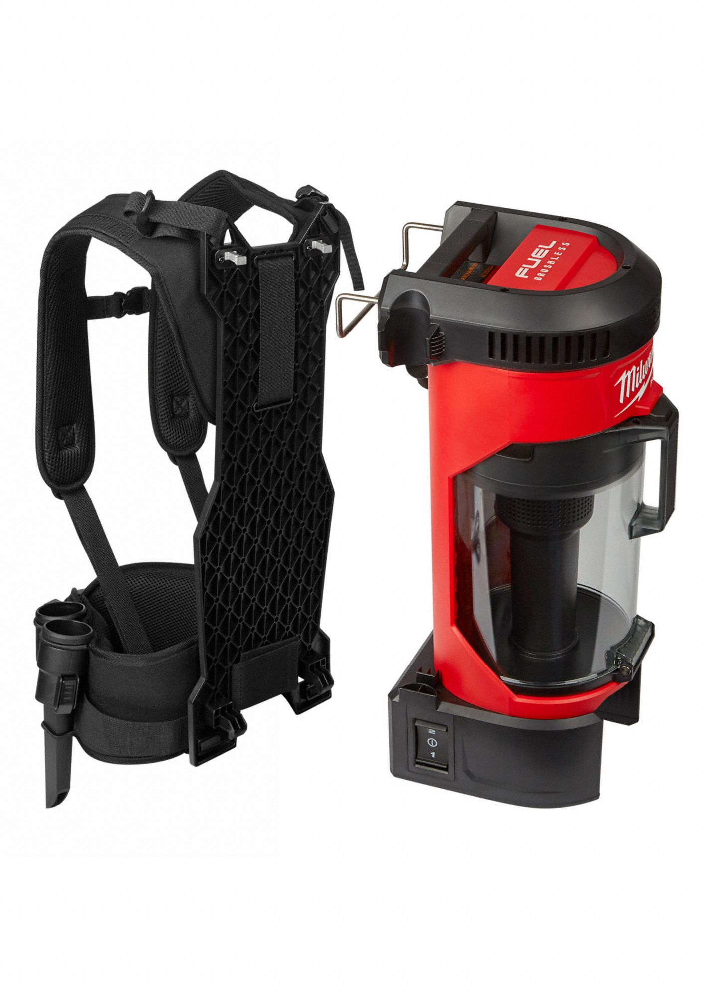 MILWAUKEE Cordless Backpack Vacuum, 55 cfm, HEPA Vacuum Filtration Type