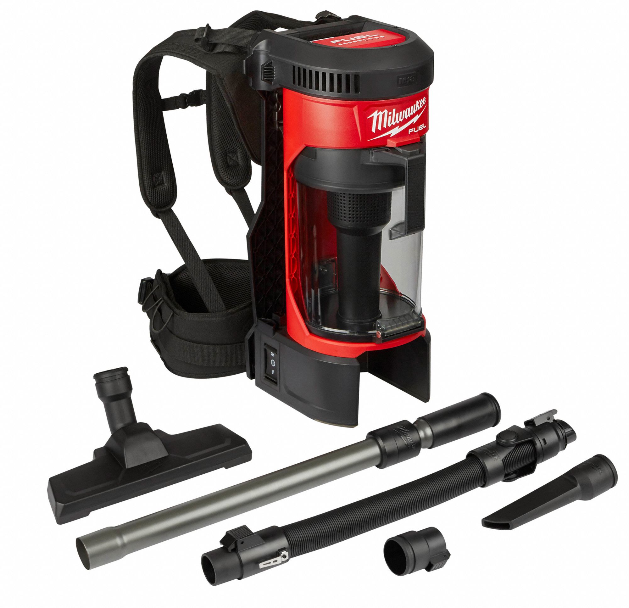 MILWAUKEE, 55 cfm Vacuum Air Flow, 15.2 lb Wt, Cordless Backpack Vacuum