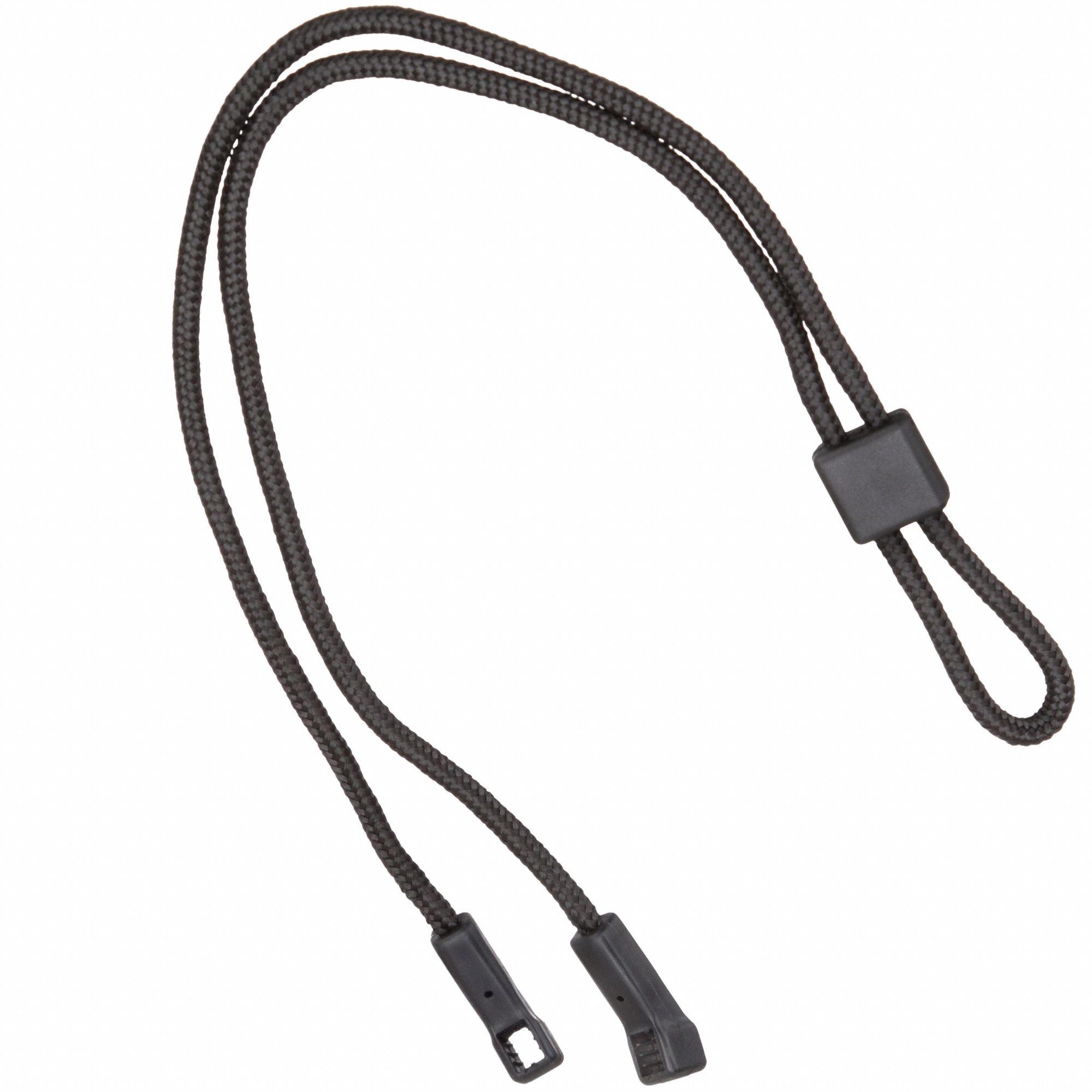 EYEWEAR RETAINER, SLOTTED JAWS, NOT METAL DETECTABLE, NOT X RAY DETECTABLE, BLACK, 25 IN, NYLON