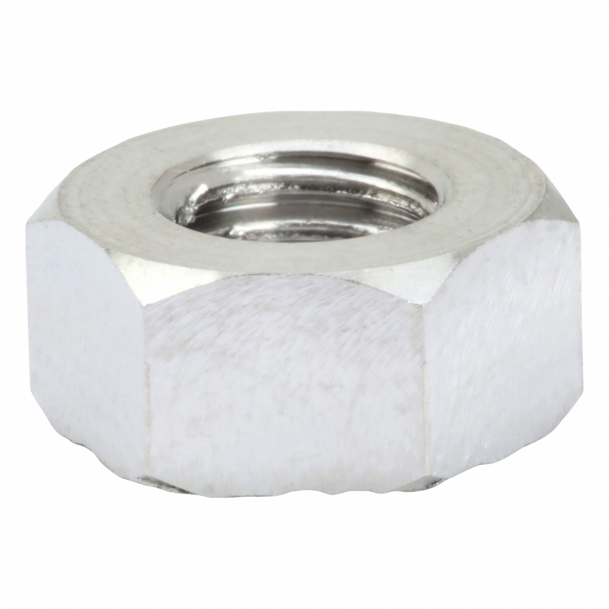 Hex Nut: Std Hex, M6x1.00 Thread, 10 mm Hex Wd, 5.2 mm Hex Ht, Stainless Steel, 316 H5, Plain, Std