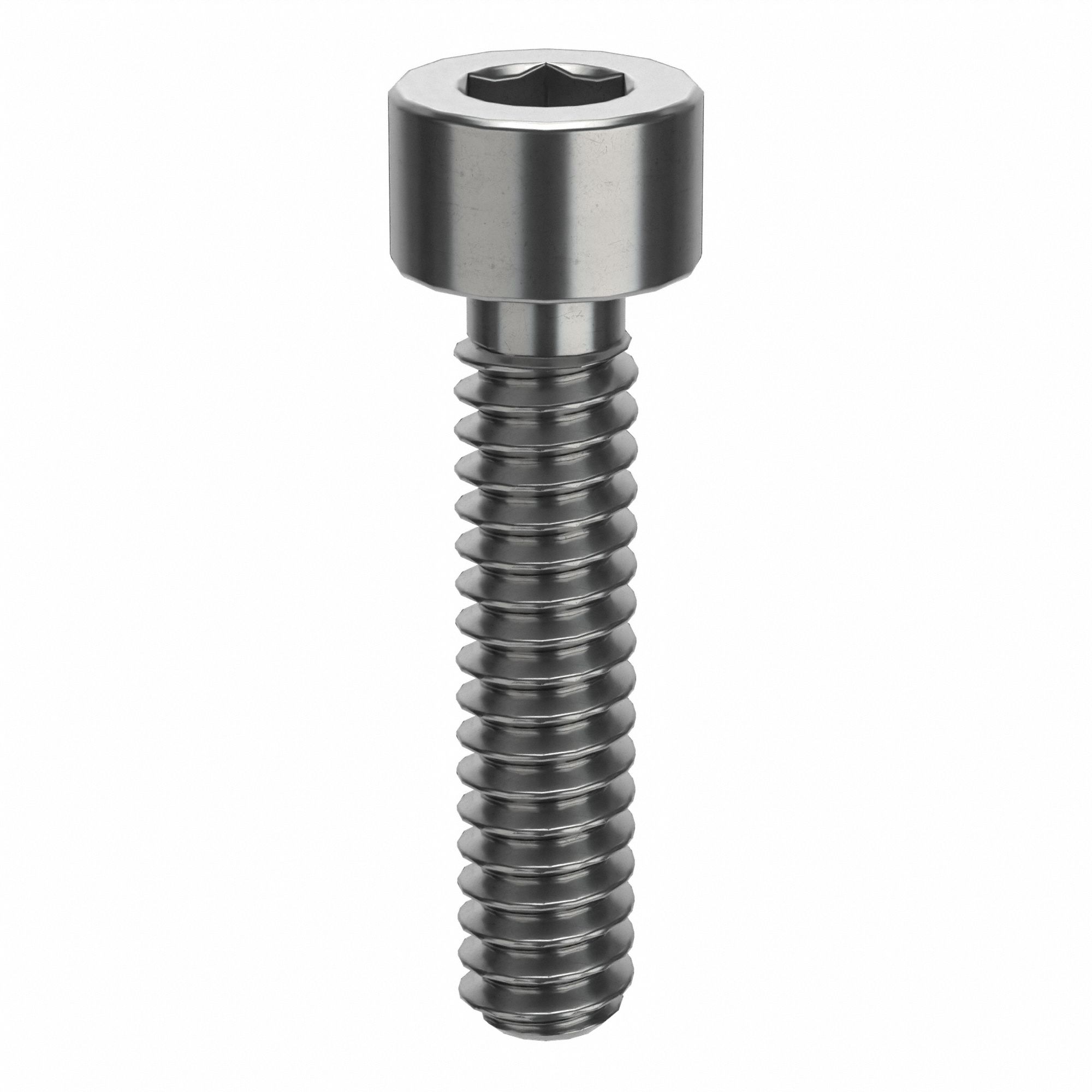 Socket Head Cap Screw: #4-40 Thread Size, 1/2 in Lg, Std, Plain, Stainless Steel, 316 H5
