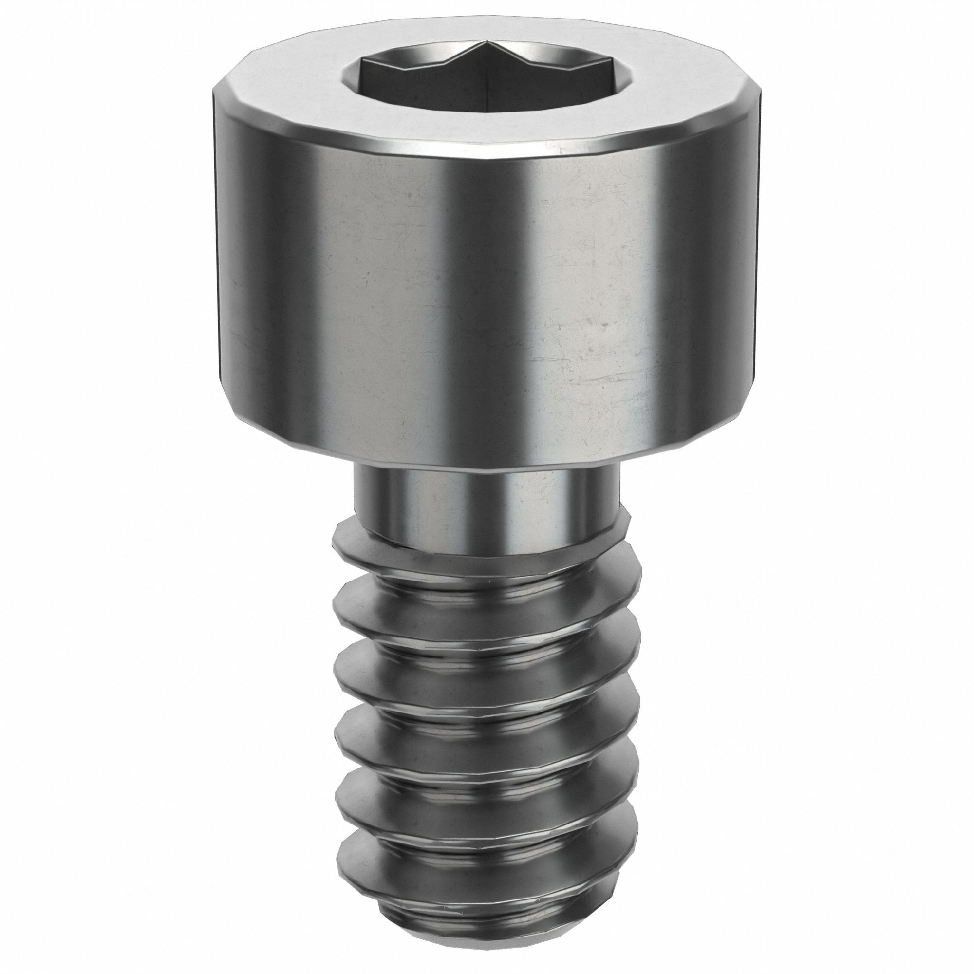 Socket Head Cap Screw: #6-32 Thread Size, 1/4 in Lg, Std, Plain, Stainless Steel, 316 H5