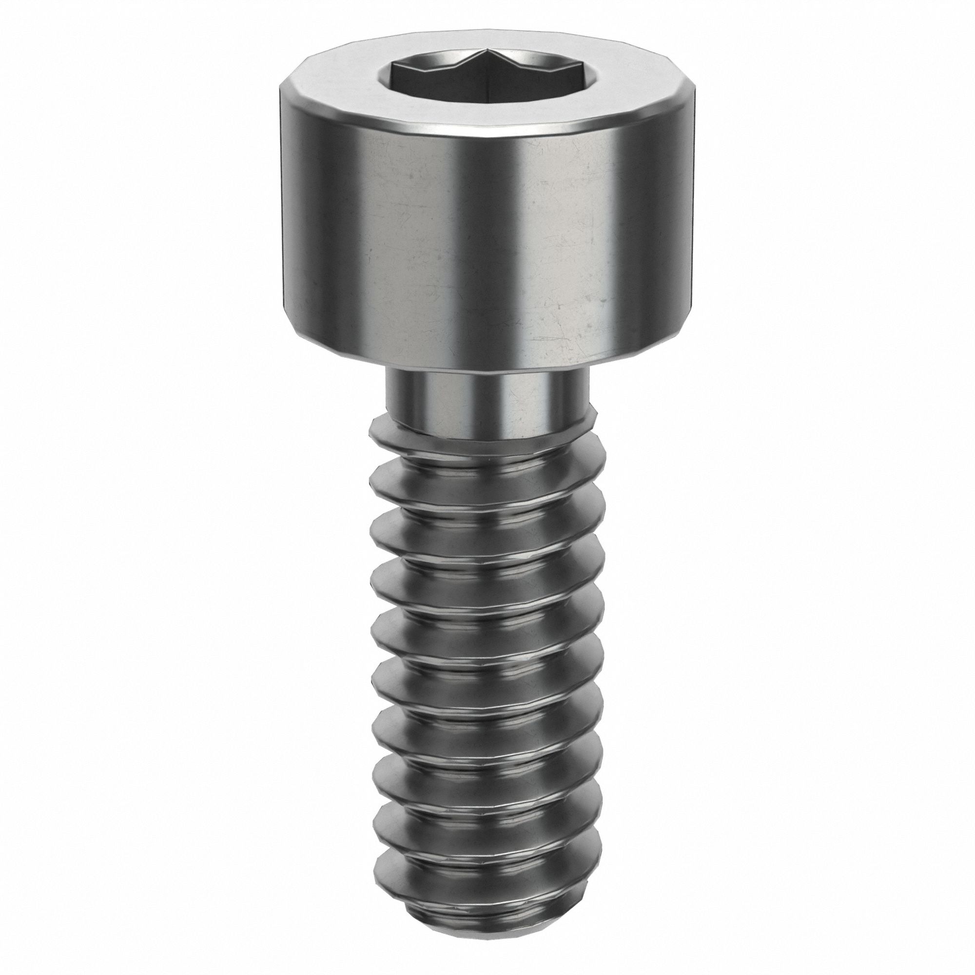 Socket Head Cap Screw: #6-32 Thread Size, 3/8 in Lg, Std, Plain, Stainless Steel, 316 H5
