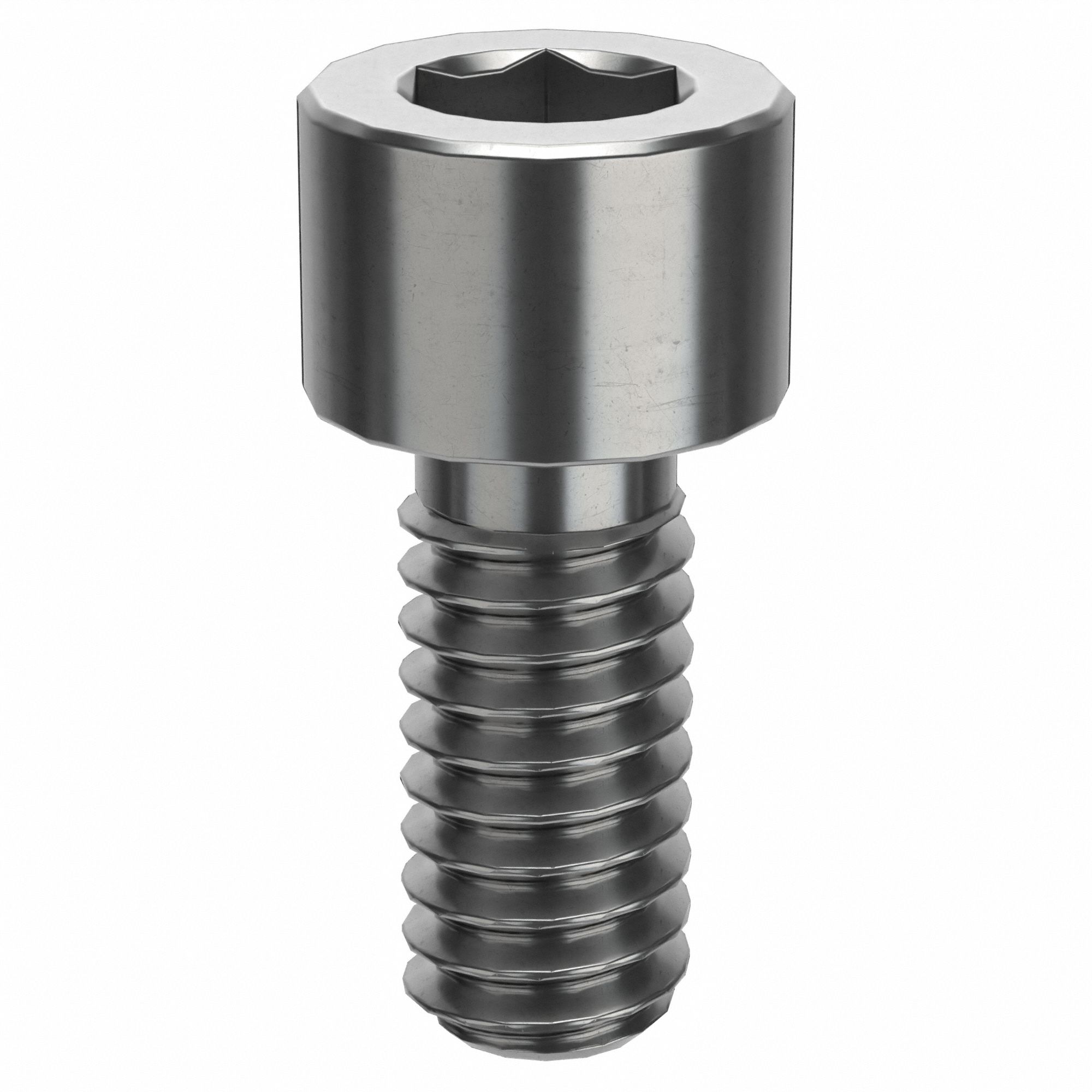 Socket Head Cap Screw: #8-32 Thread Size, 3/8 in Lg, Std, Plain, Stainless Steel, 316 H5