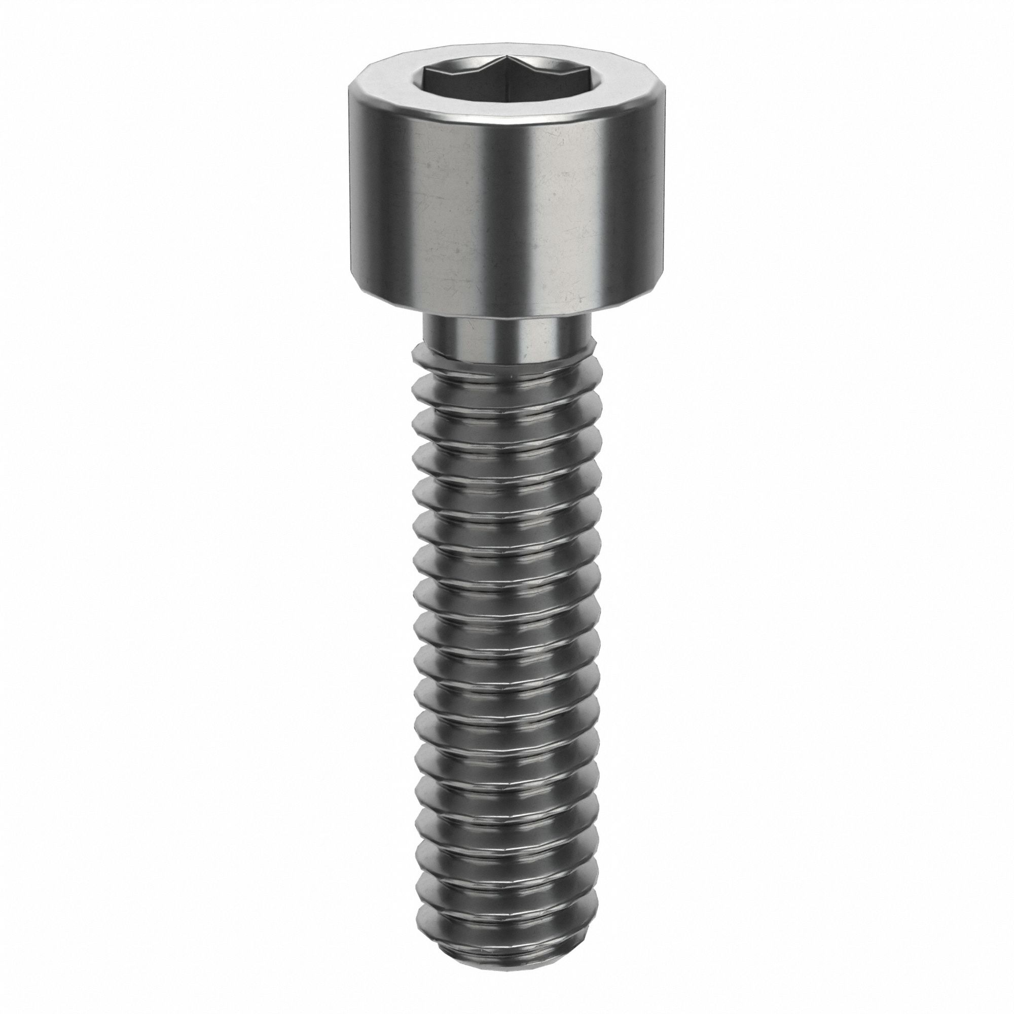 Socket Head Cap Screw: #8-32 Thread Size, 5/8 in Lg, Std, Plain, Stainless Steel, 316 H5