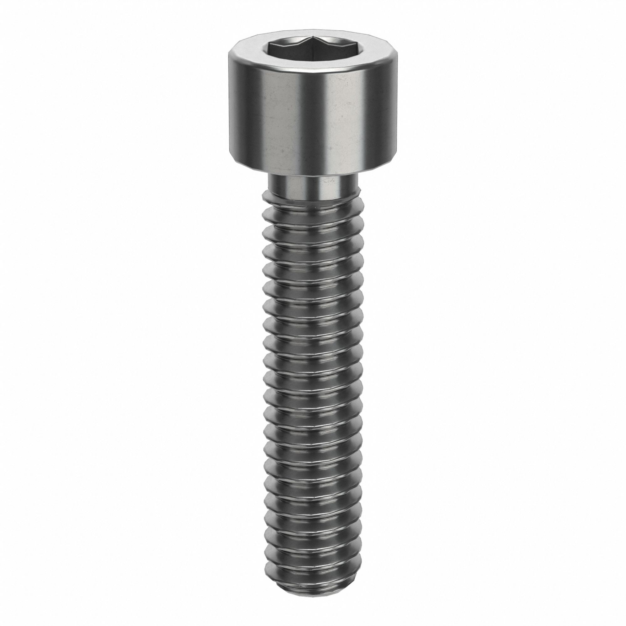 Socket Head Cap Screw: #8-32 Thread Size, 3/4 in Lg, Std, Plain, Stainless Steel, 316 H5