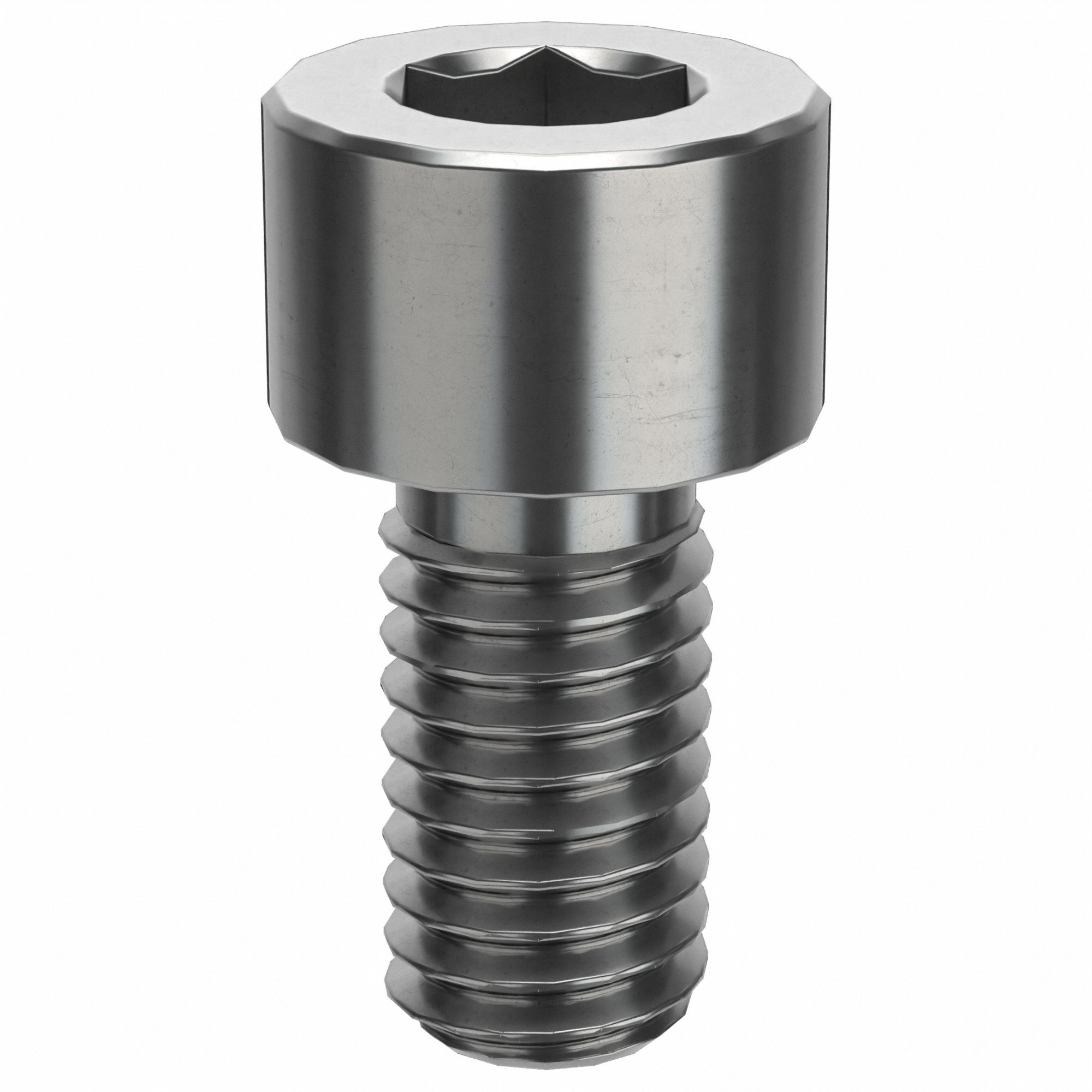 Socket Head Cap Screw: #10-32 Thread Size, 3/8 in Lg, Std, Plain, Stainless Steel, 316 H5
