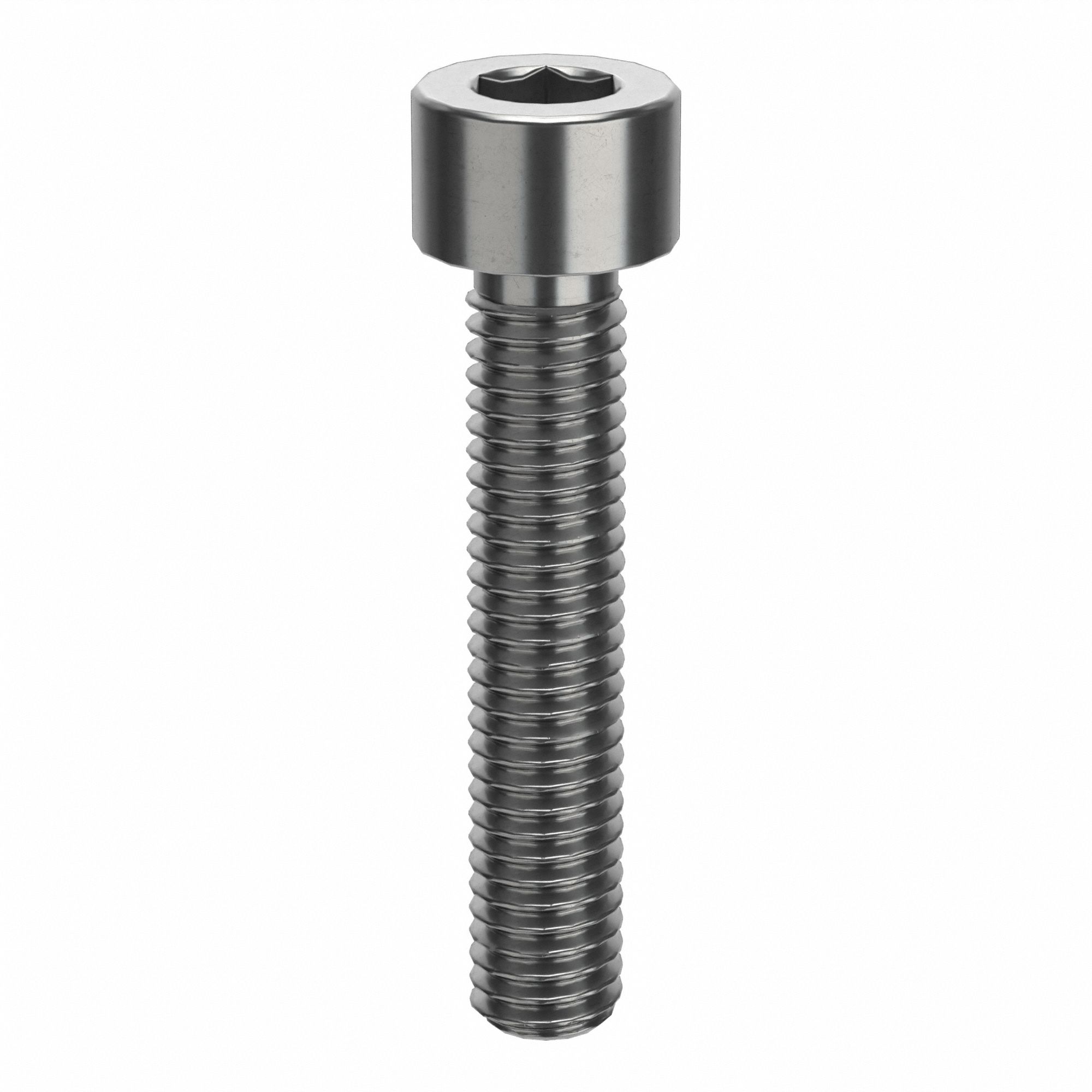 Socket Head Cap Screw: #10-32 Thread Size, 1 in Lg, Std, Plain, Stainless Steel, 316 H5
