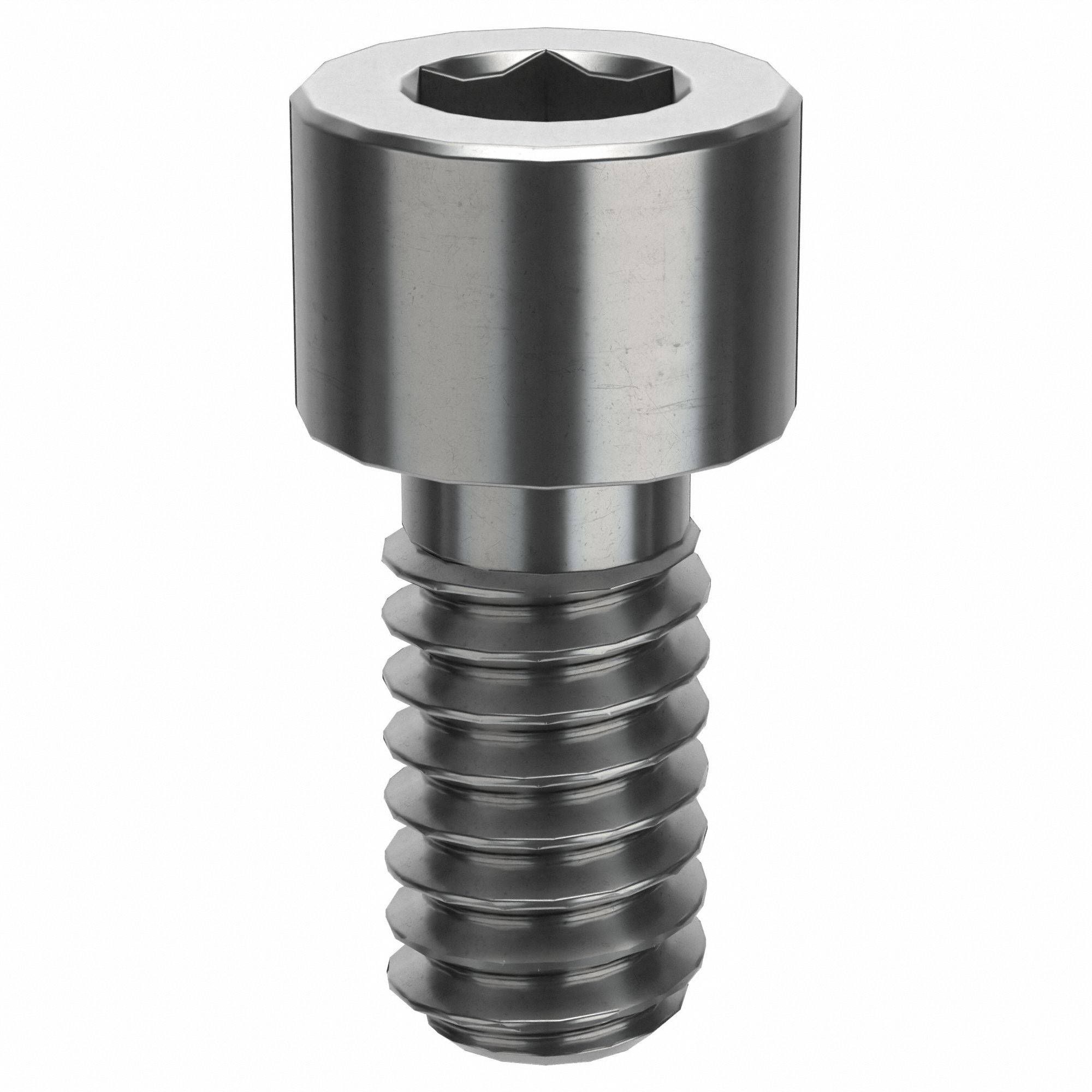 Socket Head Cap Screw: 1/4"-20 Thread Size, 1/2 in Lg, Std, Plain, Stainless Steel, 316 H5