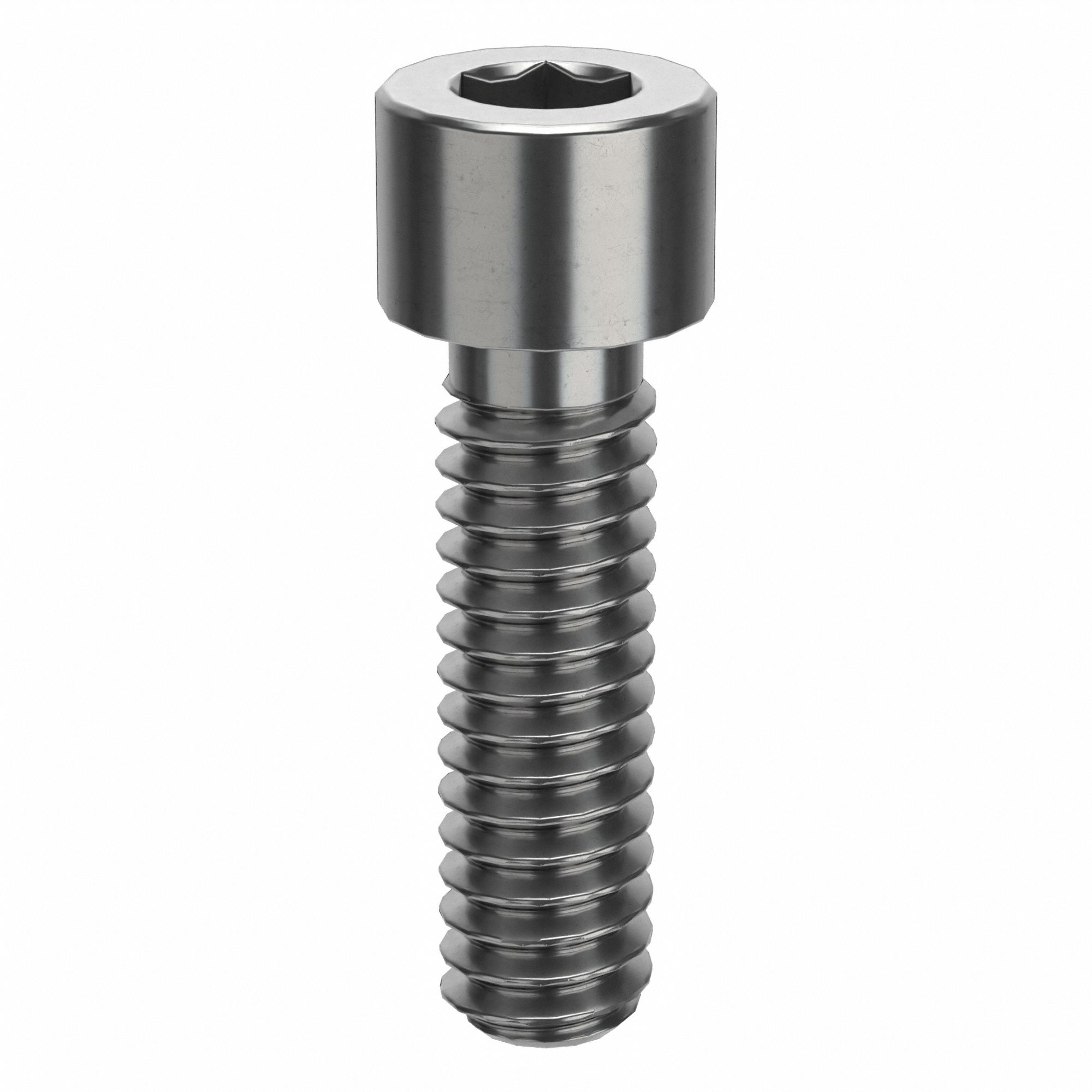 Socket Head Cap Screw: 1/4"-20 Thread Size, 7/8 in Lg, Std, Plain, Stainless Steel, 316 H5