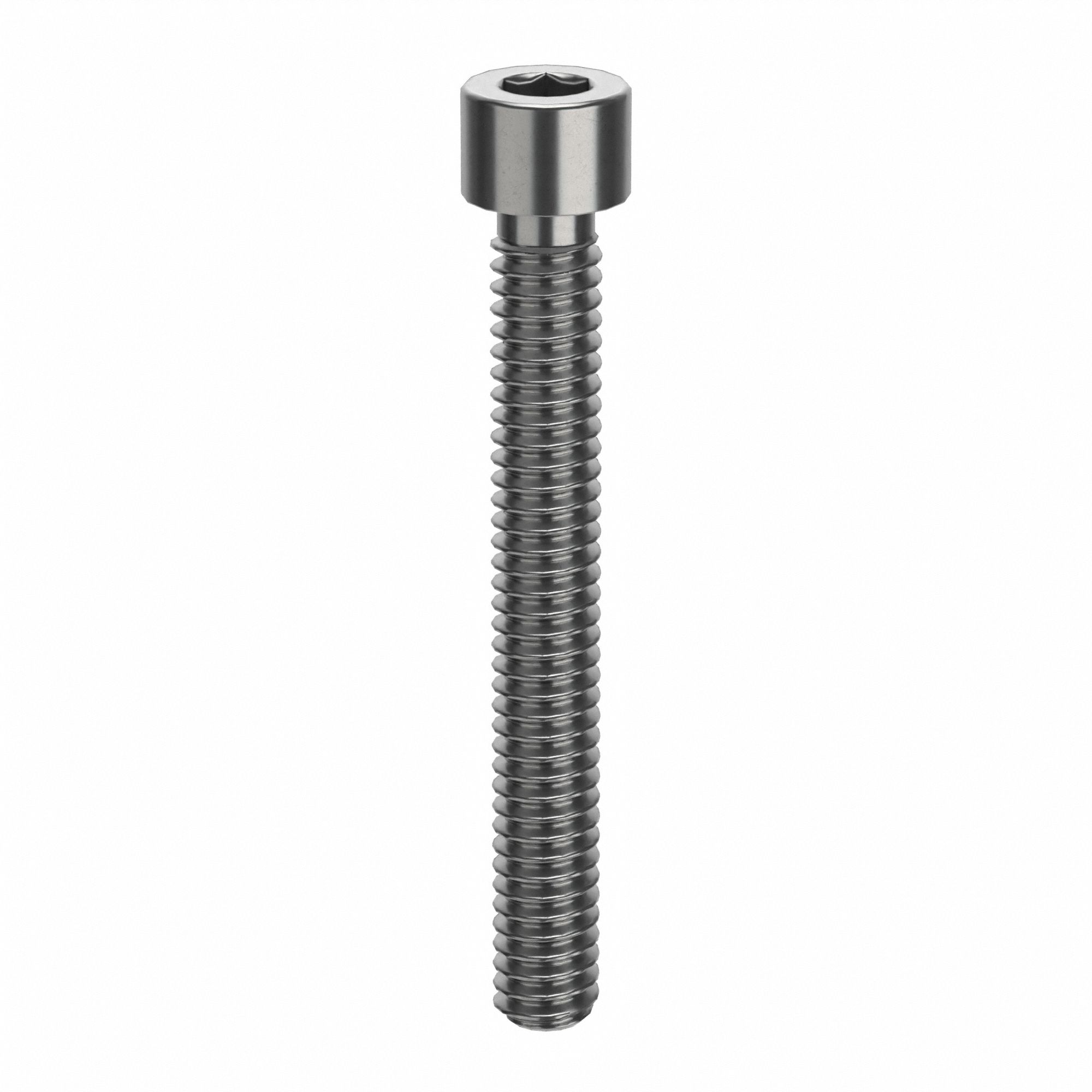 Socket Head Cap Screw: 1/4"-20 Thread Size, 2 in Lg, Std, Plain, Stainless Steel, 316 H5