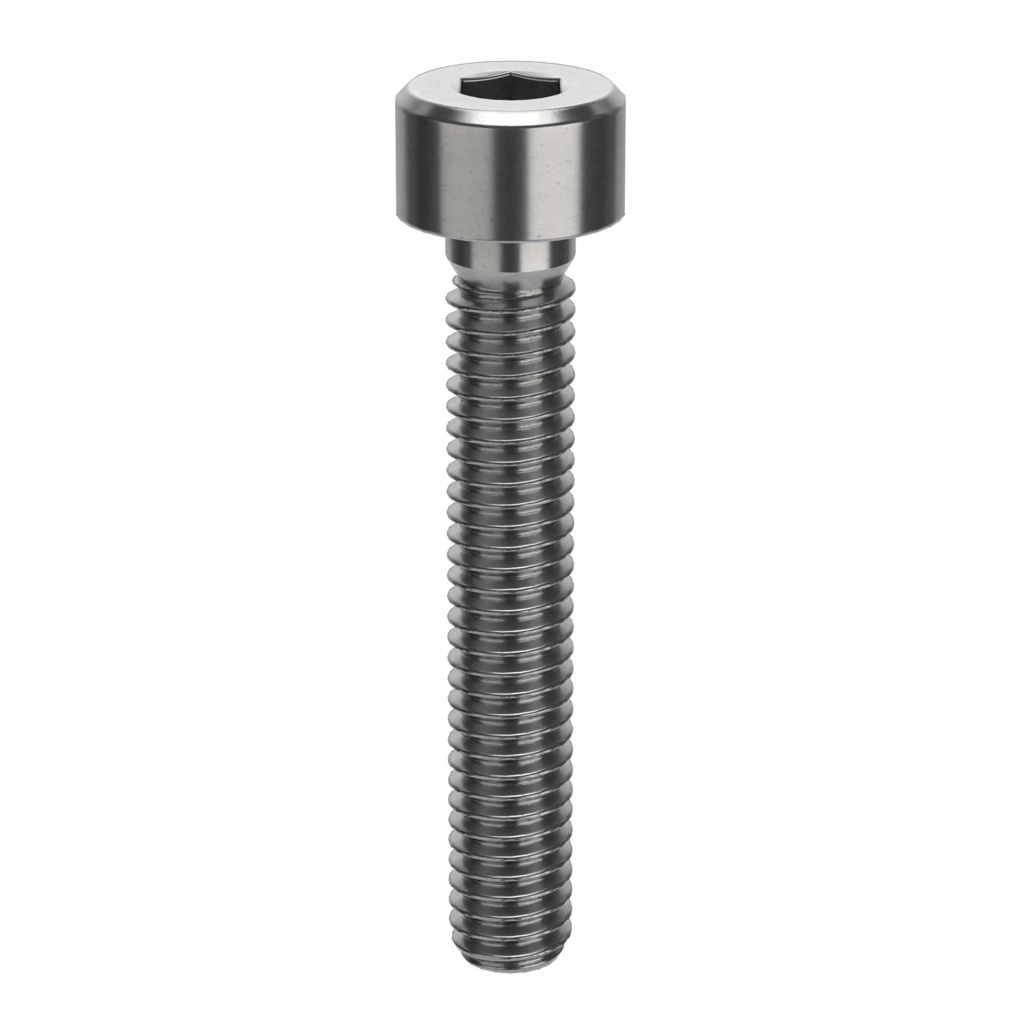Socket Head Cap Screw: M4x0.70 Thread Size, 25 mm Lg, Std, Plain, Stainless Steel, 316 H5