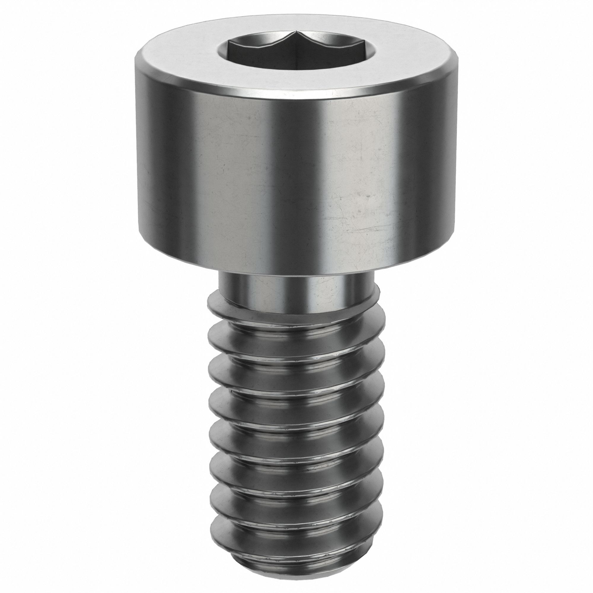 Socket Head Cap Screw: 1/4"-20 Thread Size, 1/2 in Lg, Std, Plain, Stainless Steel, 18-8